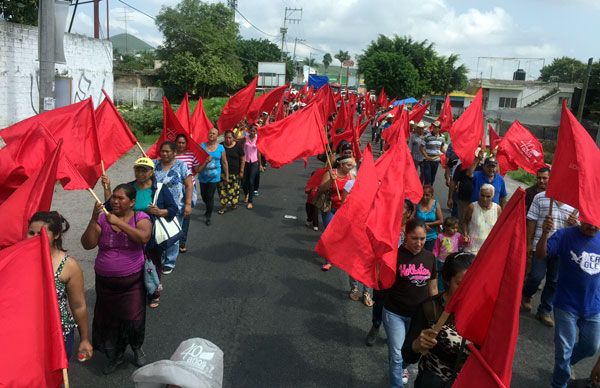 Antorchistas de Xalisco exigen que sus demandas sean atendidas