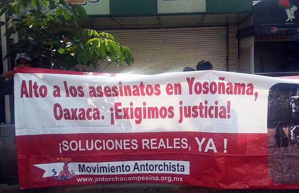 Antorchistas de Oaxaca protestan en Segob; demandan justicia social