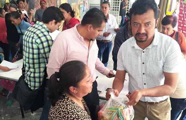 Inicia Antorcha la entrega de 500 despensas en Guadalupe