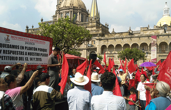 Antorchistas realizarán cuarta marcha en Jalisco para respaldar Plantón indefinido