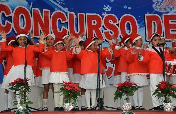 Concurso de villancicos en escuelas antorchista de Ixtapaluca