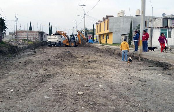 Tendrá colonia popular pavimentación gestionada por Antorcha