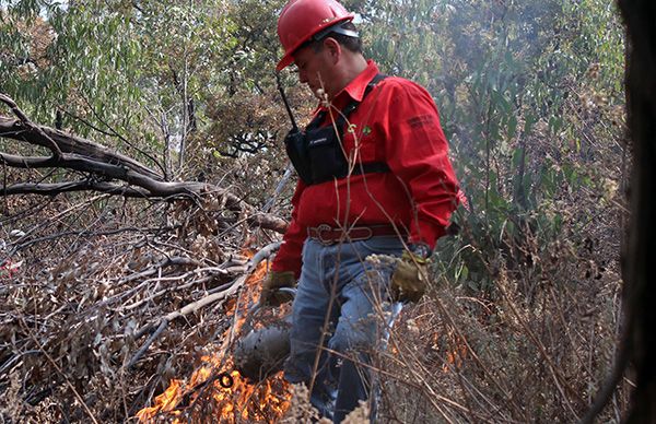 Realizan práctica sobre prevención de incendios forestales