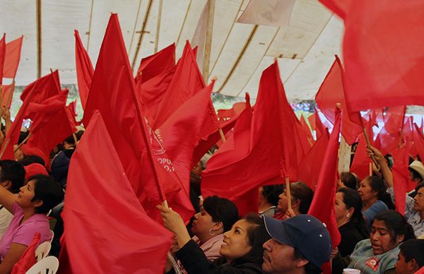 Atlixco felicita a antorchistas serranos por su 30 aniversario