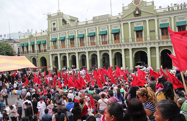 Antorcha instala plantón por incumplimientos del gobierno de Duarte