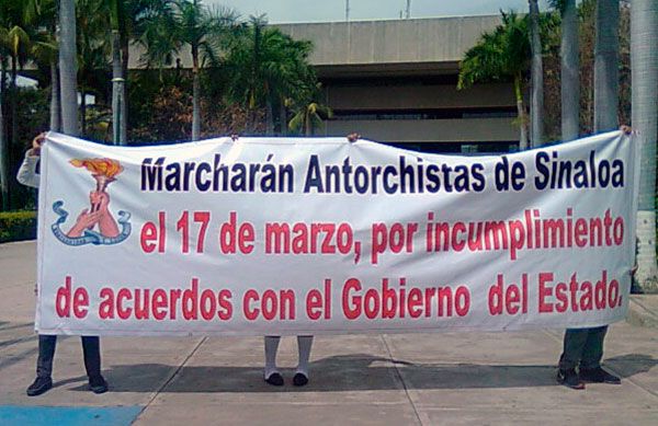 Antorchistas sinaloenses difunden marcha para el 17 de marzo