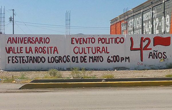 Antorchistas de Torreón realizan preparativos para evento político