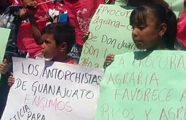 Antorchistas piden respeto para sus tierras 