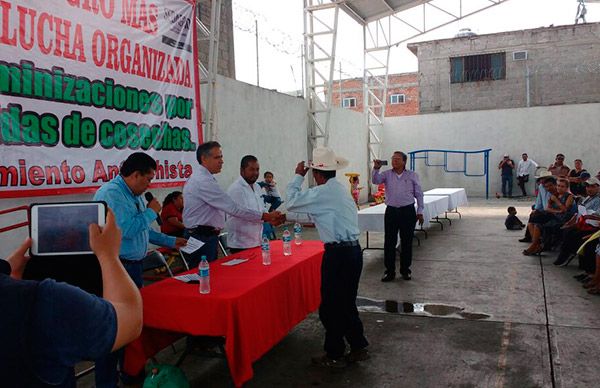 Productores agrícolas de Morelos reciben indemnización