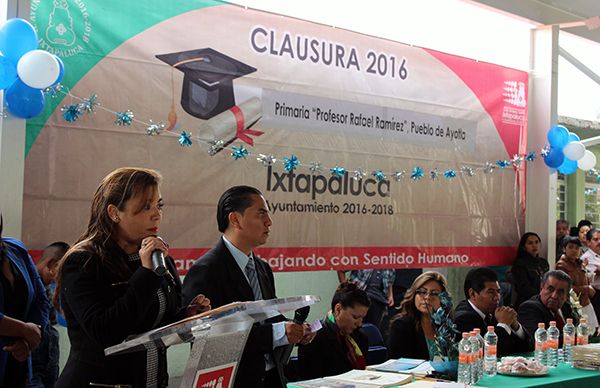 Clausura de fin de cursos en escuelas del municipio