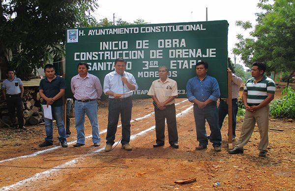 Inicia la tercera etapa de la red de drenaje sanitario en Morelos