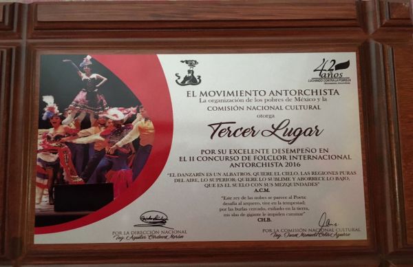 San Luis Potosí, tercer lugar en concurso de folclor internacional.