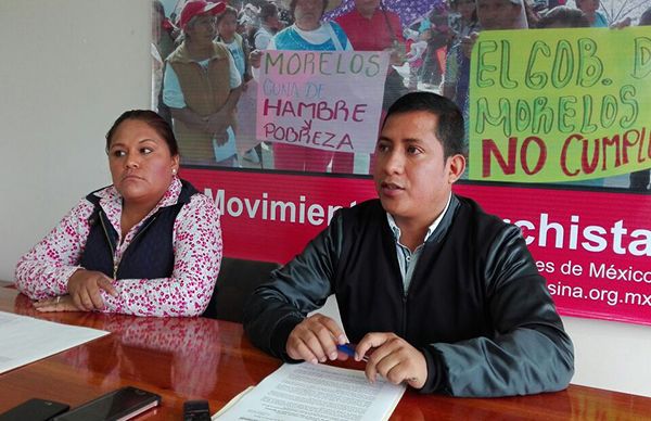 En Morelos el gobierno amenaza a quien pide desarrollo social: Antorcha