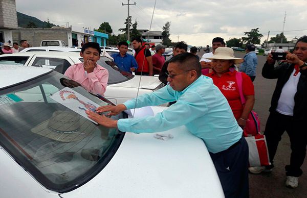 Antorcha inaugura base de taxis en Ixtlahuaca