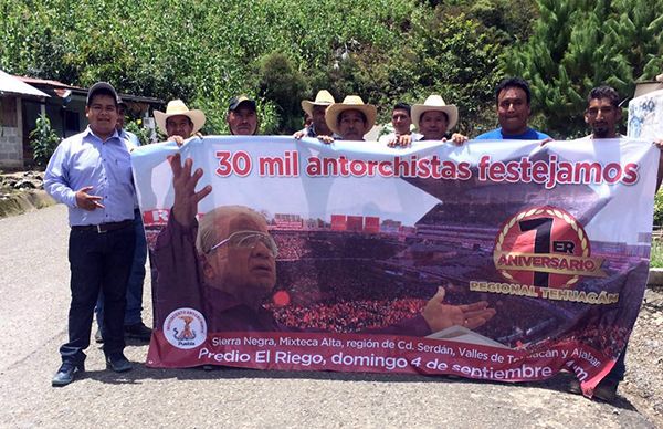 Anuncian primer aniversario de Antorcha en Tehuacán
