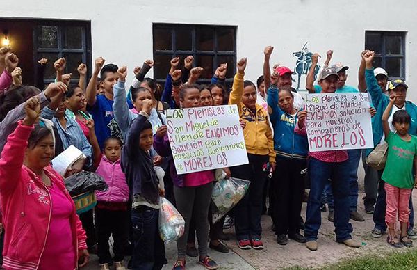 Plenistas solidarios con antorchistas de Morelos 