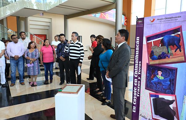  Inauguran quincuagésima exposición de Julio Huertas en Chimalhuacán