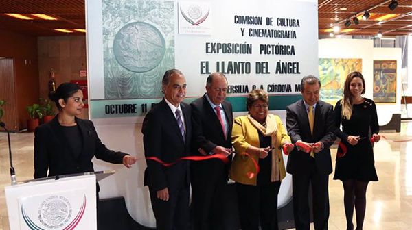 Inauguran en la Cámara de Diputados la exposición El llanto del ángel, del pintor Ubaldo Vázquez Somera