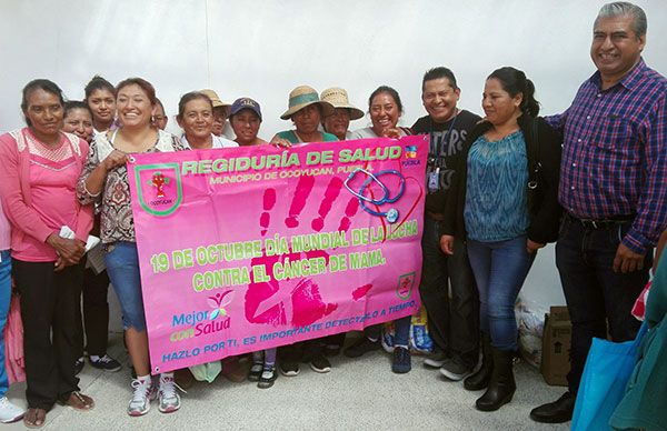 Realizan jornada de prevención de cáncer de mama en Ocoyucan
