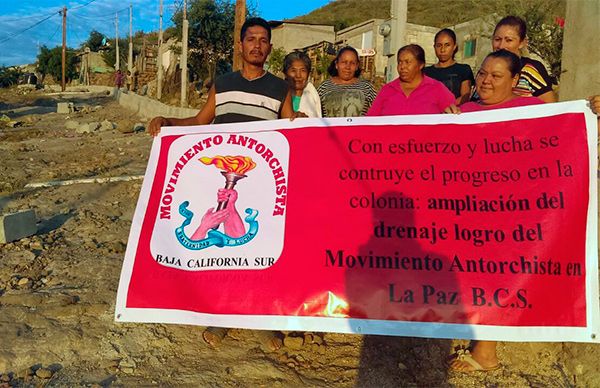 Logra Antorcha ampliación de drenaje para familias de La Paz