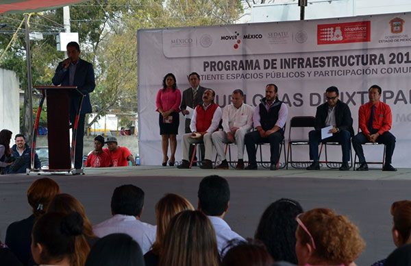 Construyen parque infantil y gimnasio en Lomas de Ixtapaluca 