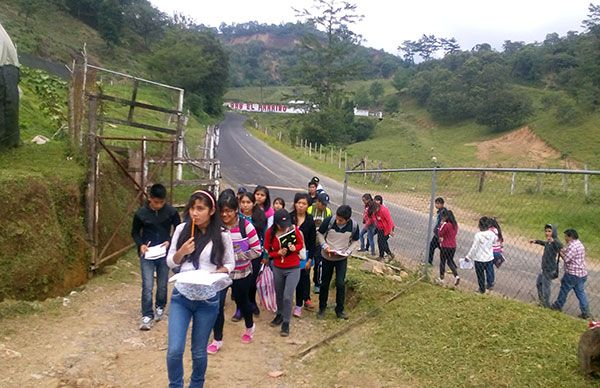 Visitan estudiantes de Ahuacatlán vivero en Huitzilan