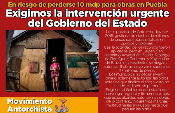 Exigen intervención del Gobierno para liberar obras