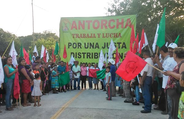 Con obras Antorcha impulsa el desarrollo social en San Andrés Tuxtla