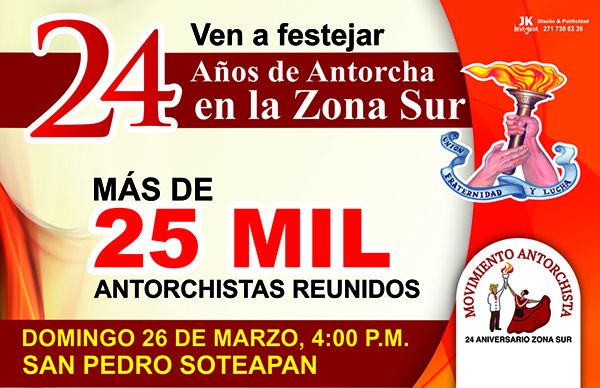 Se preparan 25 mil antorchistas para celebración en el sur de Veracruz