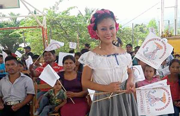 Festejo por cuatro años de lucha en Ocozocoautla