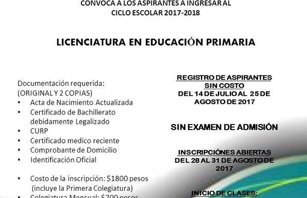  Instituto de Estudios Superiores Ignacio Zaragoza ofrecerá licenciatura en Educación Primaria