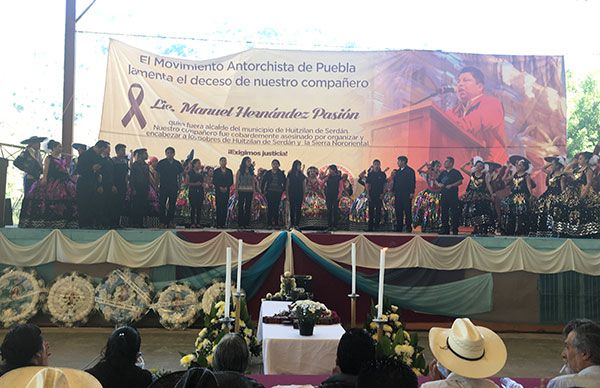 Quienes asesinaron a Manuel son los enemigos del progreso, dicen en Cuapan 