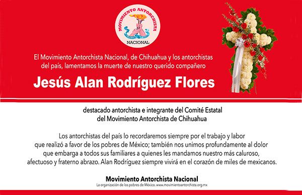 Esquela: Jesús Alan Rodríguez Flores 