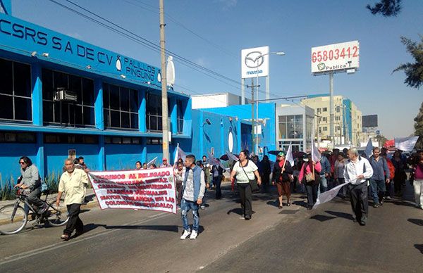 Antorchistas de Iztacalco exigen al delegado Carlos Estrada Meraz cumplimiento a compromisos