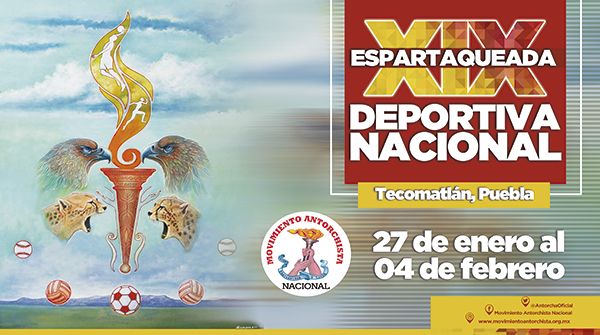 Convoca Antorcha a su Espartaqueada Deportiva 2018; reunirá a más de 20 mil deportistas