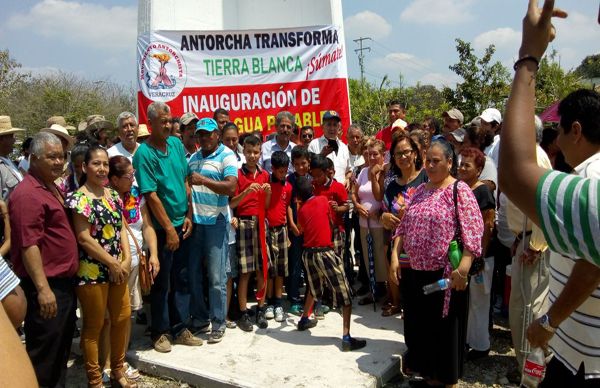 Inauguran Tanque elevado en la colonia Antorcha Revolucionaria.