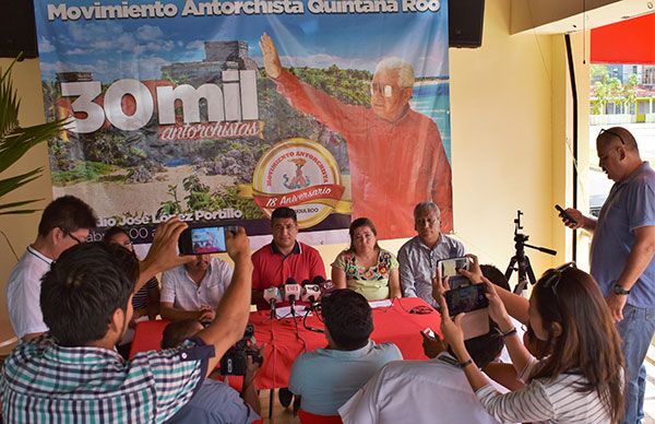 Quintana Roo se pondrá de manteles largos por 18 años de lucha antorchista 