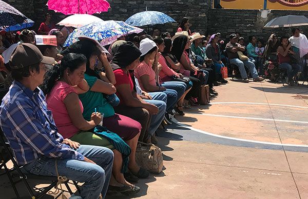 Habitantes Antorchistas en Ahuacatlán cierran filas 