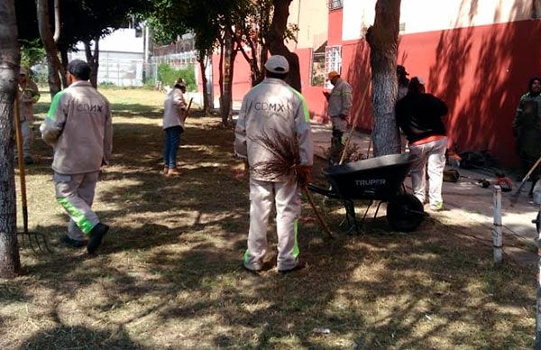 Antorcha promueve el embellecimiento de jardines en la  UHAPI 