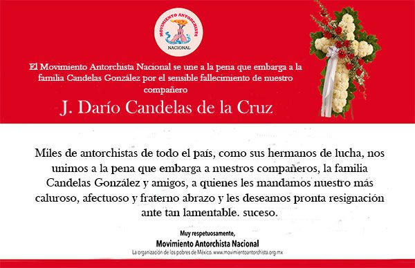 Esquela: J.Darío Candelas de la Cruz