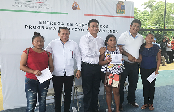 Apoyo significativo a la vivienda de mil familias antorchistas en Quintana Roo 