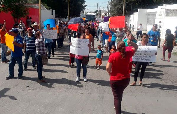 Realizan marcha en San Pedro; exigen agua potable