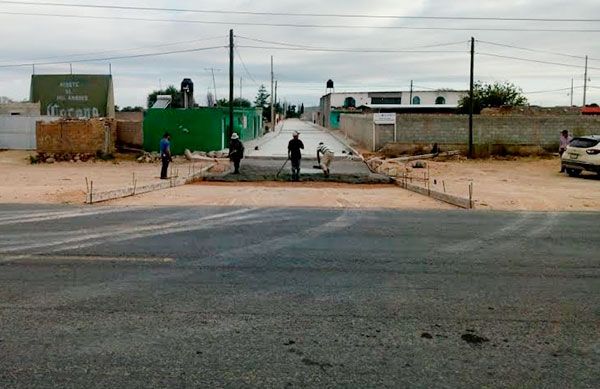 En El Pardillo II, avanzan pavimentaciones logradas por Antorcha