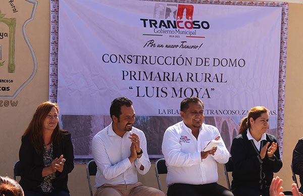 Arranca construcción de domo escolar en primaria de la Blanquita 