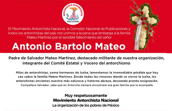 Esquela: Antonio Bartolo Mateo
