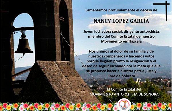 Esquela: Nancy López García 