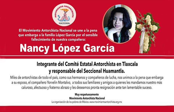 Esquela: Nancy López García 