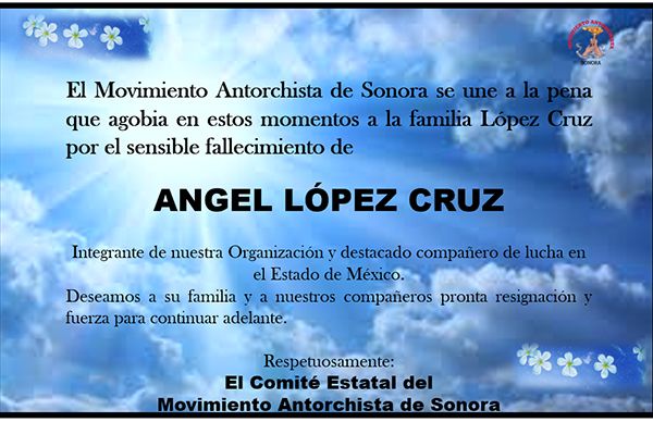 Esquela: ángel López Cruz