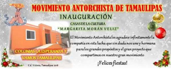 Antorchitas tamaulipecos inaugurarán casas de la cultura