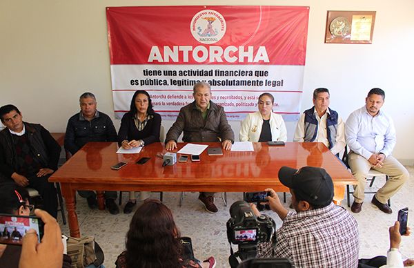 Antorcha tiene una actividad económica necesaria, legítima y legal